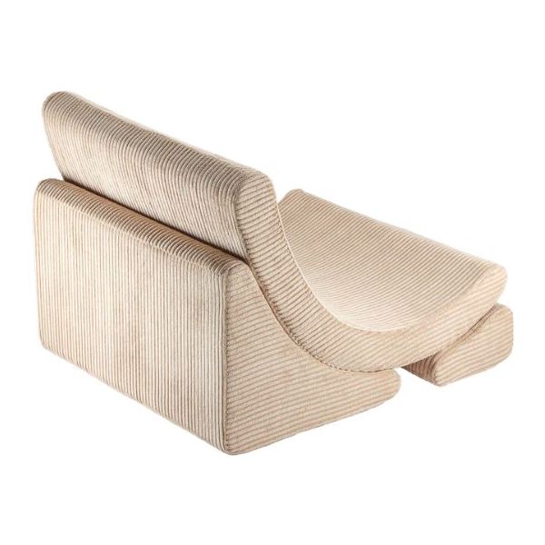 Chaise enfant en velours côtelé Moon - Beige
