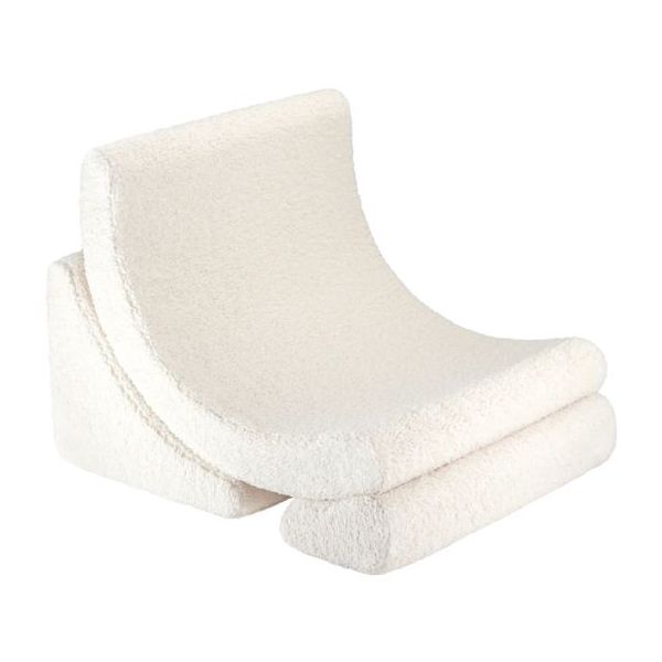 Chaise enfant en bouclette Moon - Crème