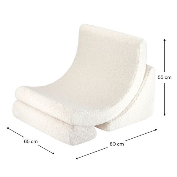 Chaise enfant en bouclette Moon - Crème