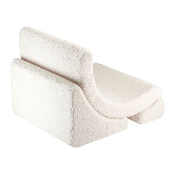 Chaise enfant en bouclette Moon - Crème