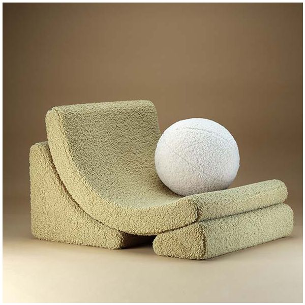 Chaise enfant en bouclette Moon - Matcha
