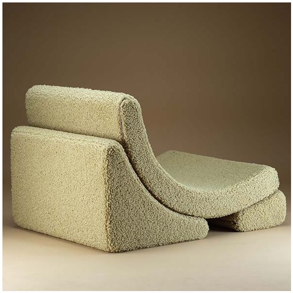Chaise enfant en bouclette Moon - Matcha
