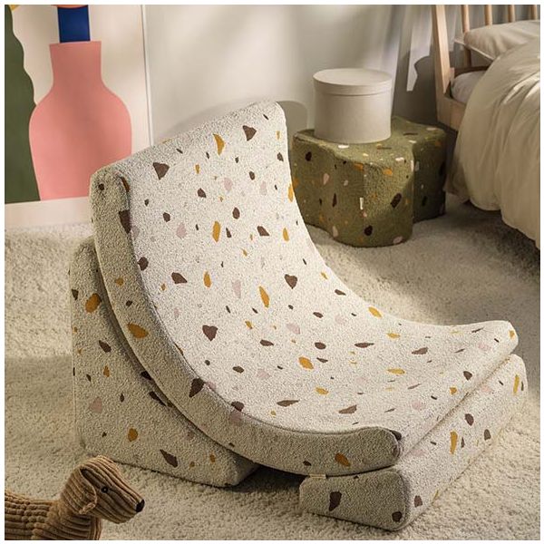 Chaise enfant en bouclette Moon - Terrazzo Marbre