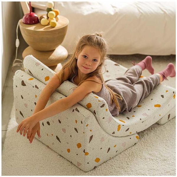 Chaise enfant en bouclette Moon - Terrazzo Marbre