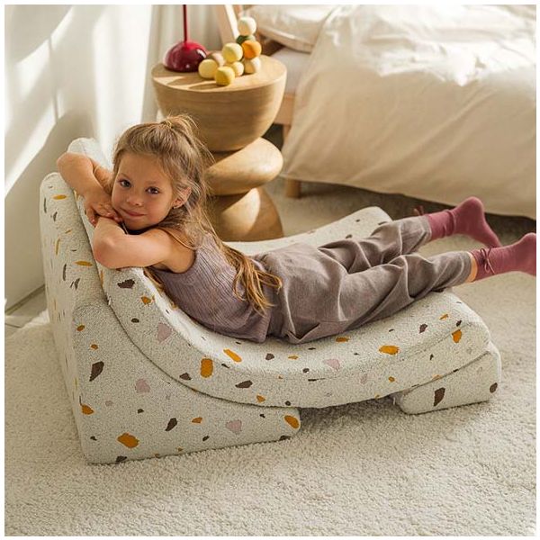 Chaise enfant en bouclette Moon - Terrazzo Marbre