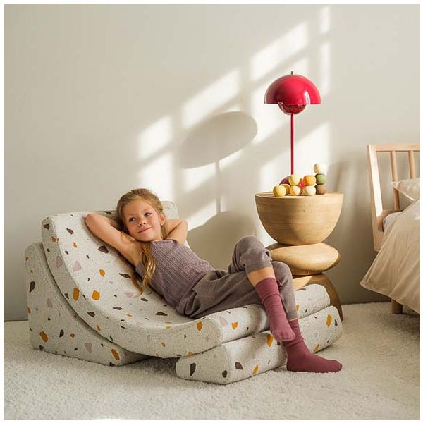 Chaise enfant en bouclette Moon - Terrazzo Marbre