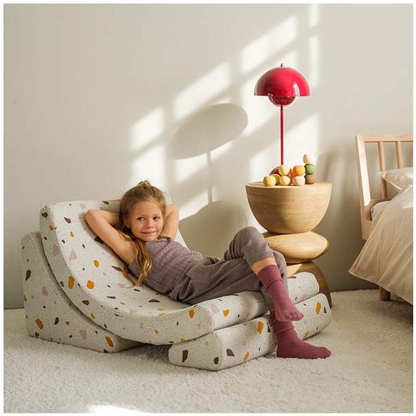 Chaise enfant en bouclette Moon - Terrazzo Marbre