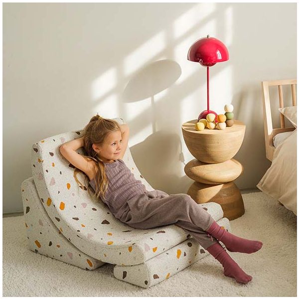 Chaise enfant en bouclette Moon - Terrazzo Marbre