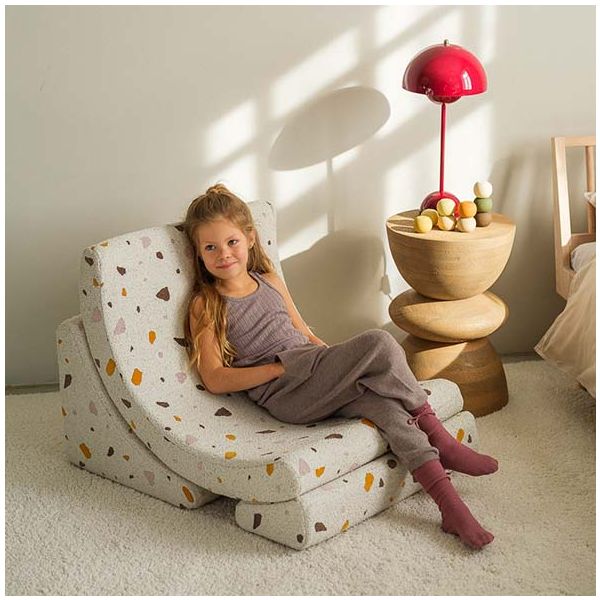 Chaise enfant en bouclette Moon - Terrazzo Marbre