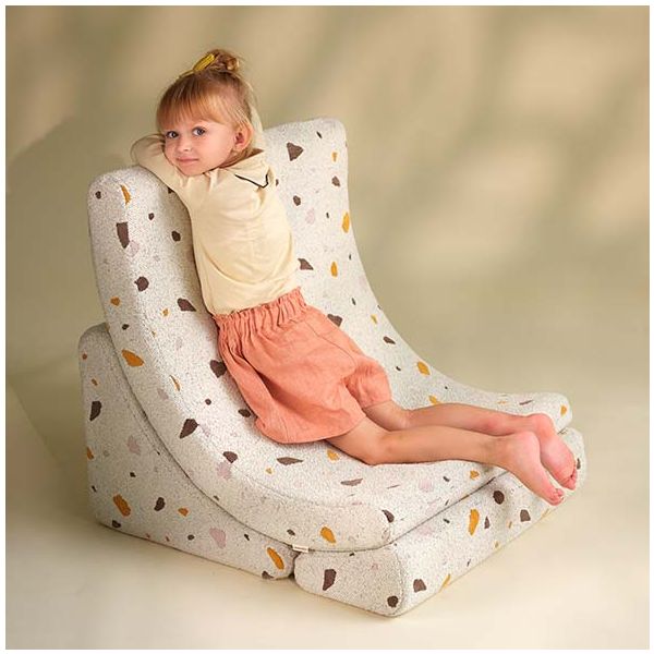 Chaise enfant en bouclette Moon - Terrazzo Marbre