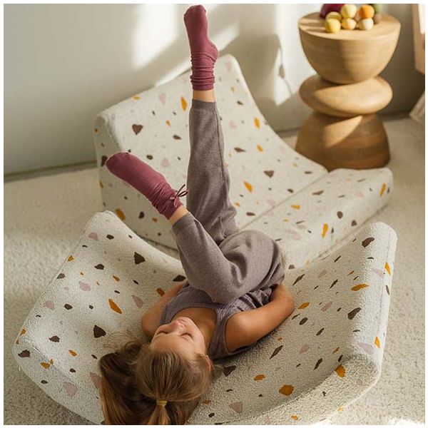 Chaise enfant en bouclette Moon - Terrazzo Marbre