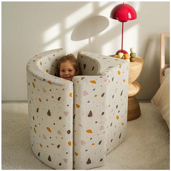 Chaise enfant en bouclette Moon - Terrazzo Marbre