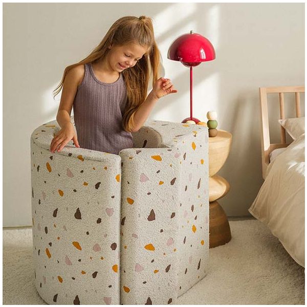 Chaise enfant en bouclette Moon - Terrazzo Marbre