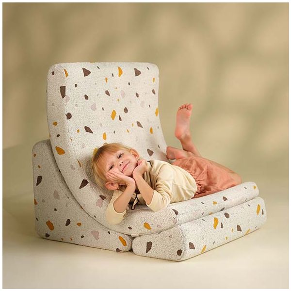 Chaise enfant en bouclette Moon - Terrazzo Marbre