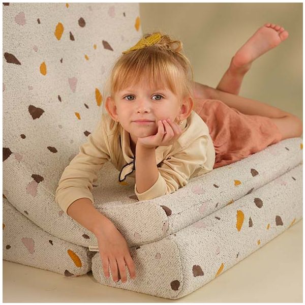 Chaise enfant en bouclette Moon - Terrazzo Marbre
