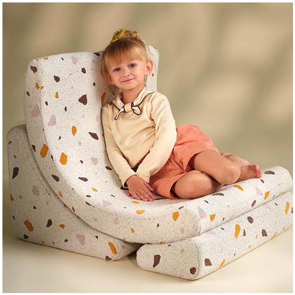 Chaise enfant en bouclette Moon - Terrazzo Marbre
