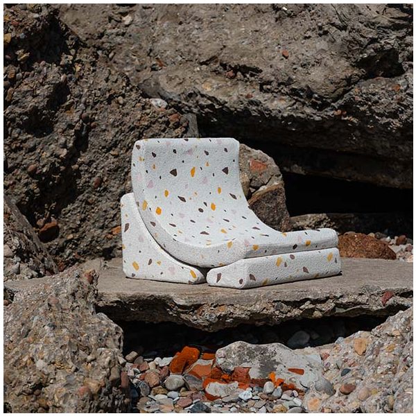 Chaise enfant en bouclette Moon - Terrazzo Marbre