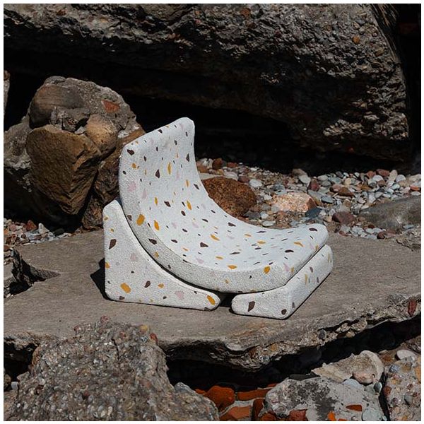 Chaise enfant en bouclette Moon - Terrazzo Marbre
