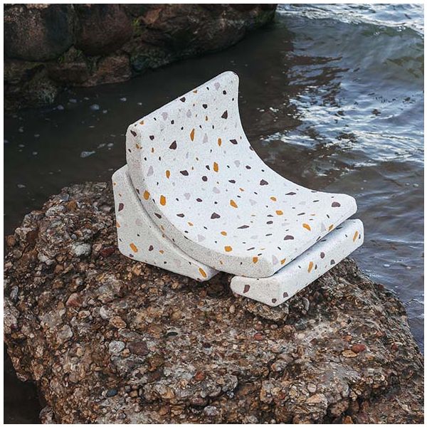 Chaise enfant en bouclette Moon - Terrazzo Marbre