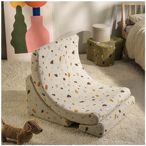 Chaise enfant en bouclette Moon - Terrazzo Marbre