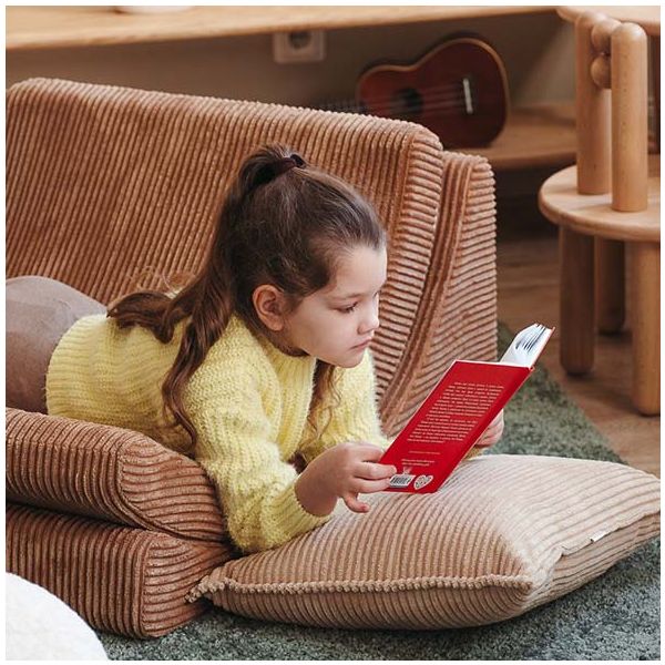Chaise enfant en velours côtelé Moon - Toffee
