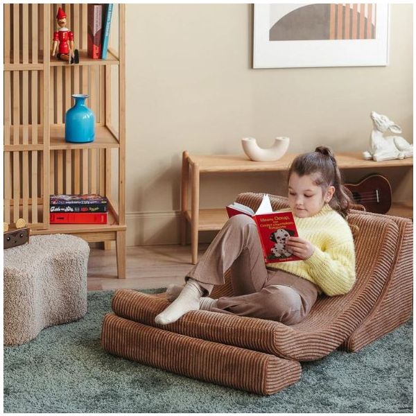 Chaise enfant en velours côtelé Moon - Toffee