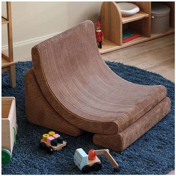 Chaise enfant en velours côtelé Moon - Toffee