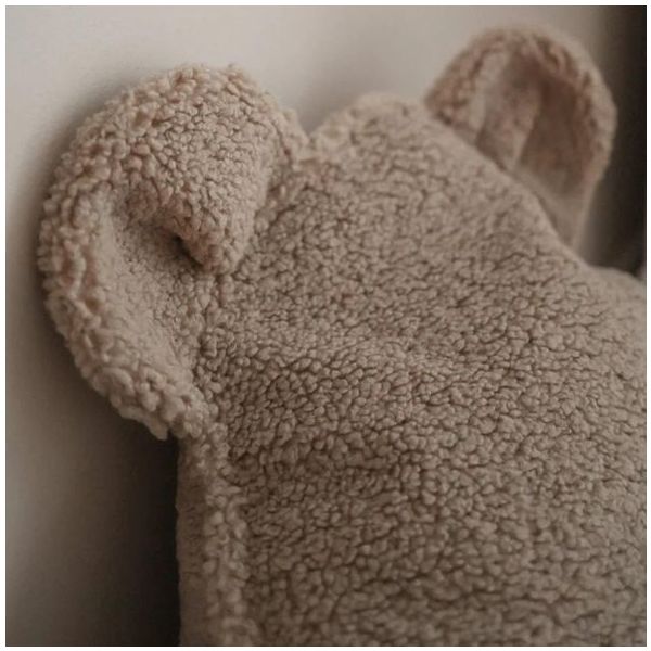 Pouf enfant en bouclette Ours - Biscuit