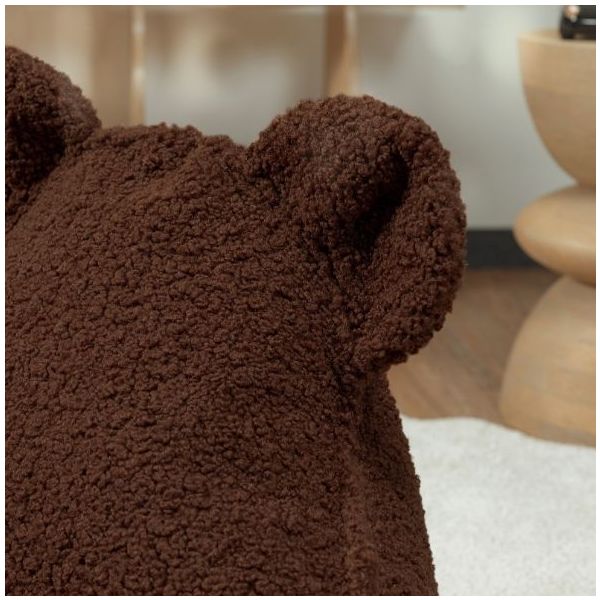 Pouf enfant en bouclette Ours - Noisette