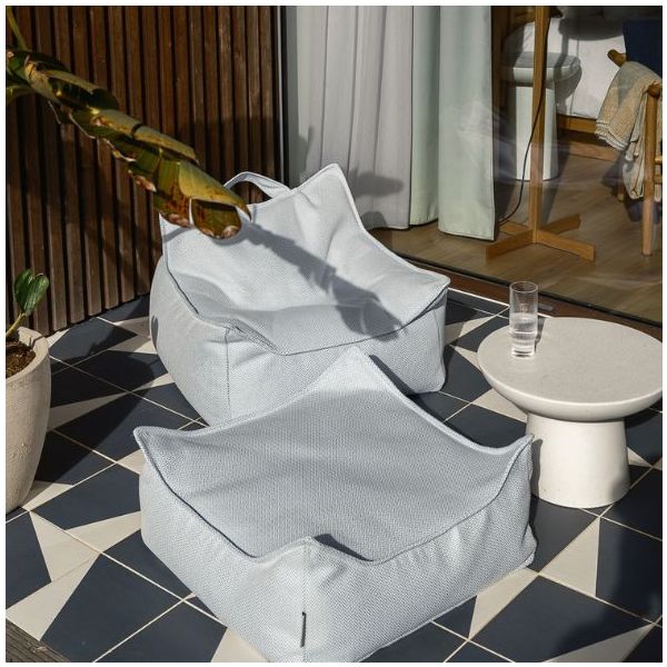 Pouf carré enfant d'extérieur Ottoman - Azur
