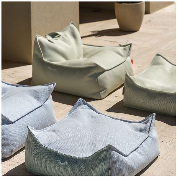 Pouf carré enfant d'extérieur Ottoman - Azur