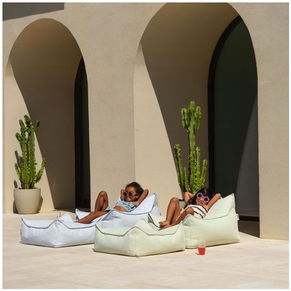 Pouf carré enfant d'extérieur Ottoman - Azur