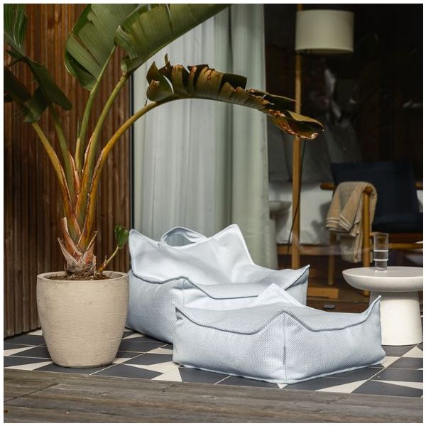 Pouf carré enfant d'extérieur Ottoman - Azur