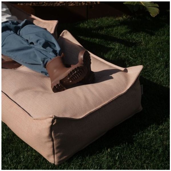 Ottoman Kids Outdoor Square Beanbag - Seashell