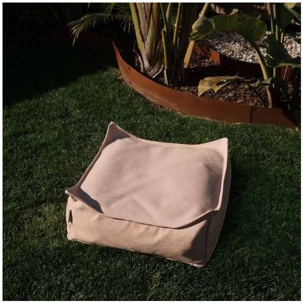 Ottoman Kids Outdoor Square Beanbag - Seashell