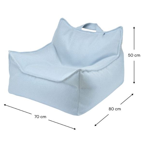 Pouf fauteuil enfant d'extérieur - Azur