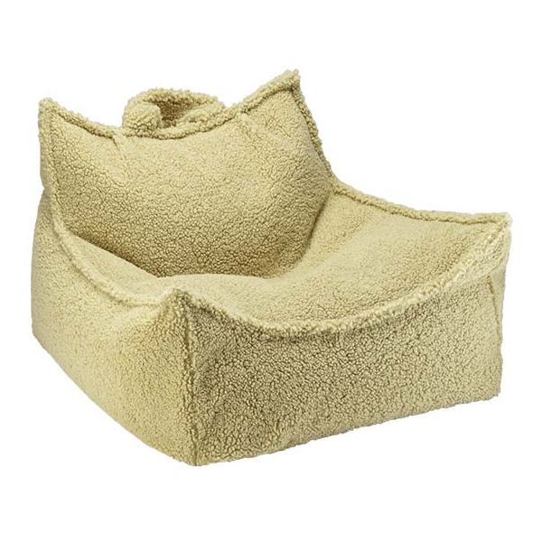 Pouf fauteuil en bouclette - Matcha