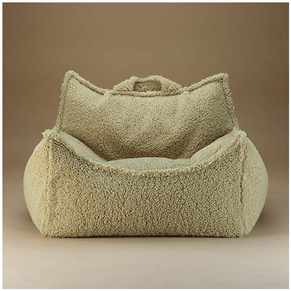 Pouf fauteuil en bouclette - Matcha