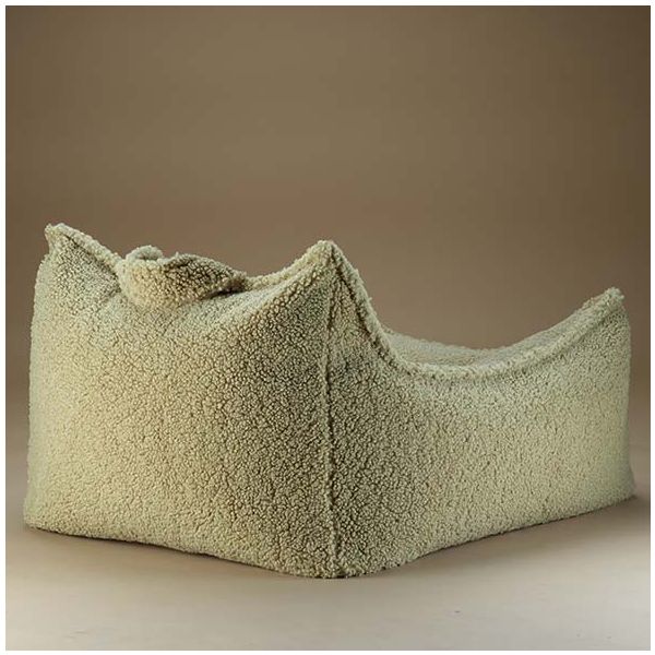 Pouf fauteuil en bouclette - Matcha
