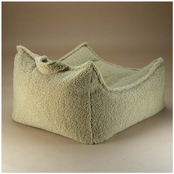 Pouf fauteuil en bouclette - Matcha