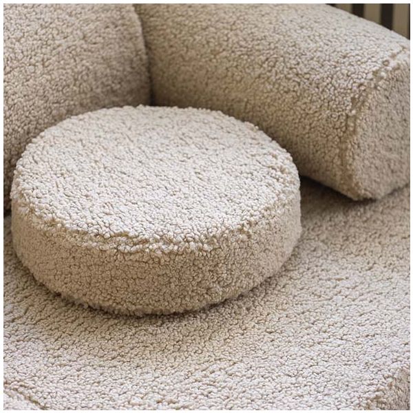 Canapé enfant modulable en bouclette Settee - Biscuit