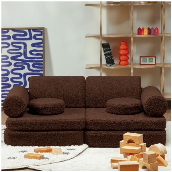 Settee Modular Kids Bouclé Sofa - Warm Hazel