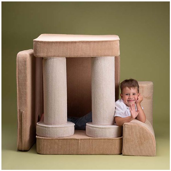 Canapé enfant modulable en velours côtelé Settee - Beige
