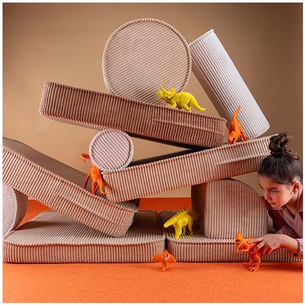 Canapé enfant modulable en velours côtelé Settee - Beige