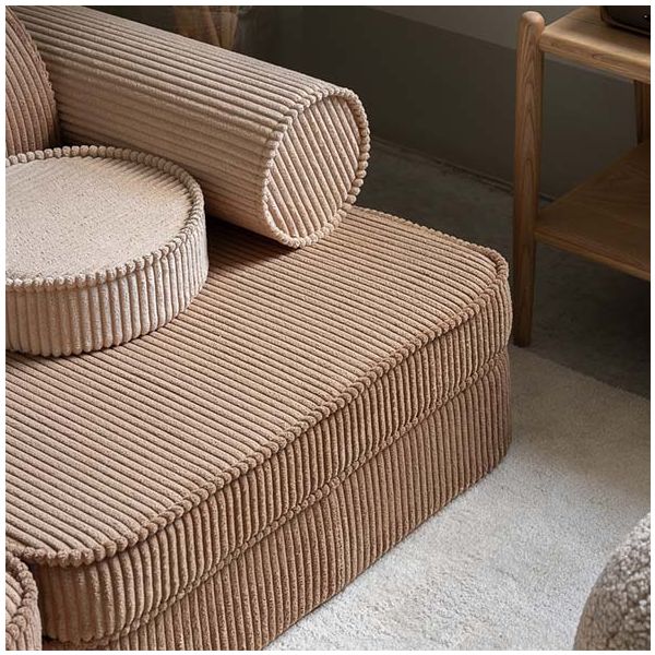 Canapé enfant modulable en velours côtelé Settee - Toffee