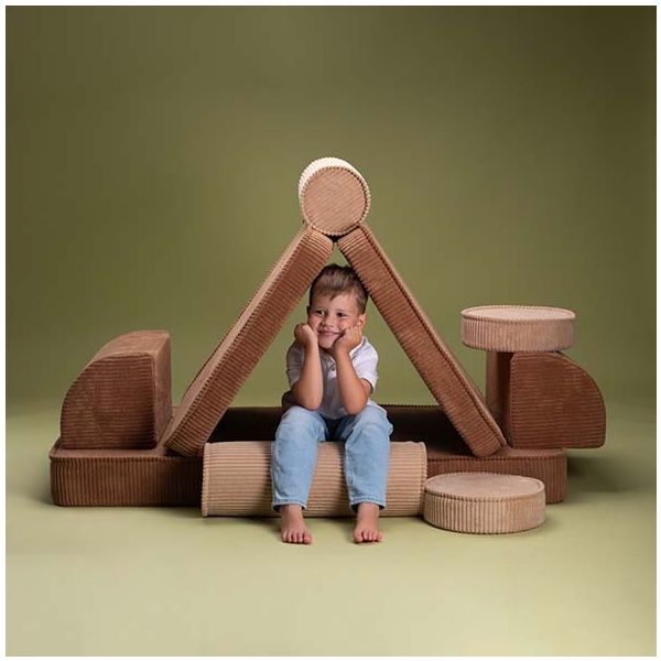 Canapé enfant modulable en velours côtelé Settee - Toffee