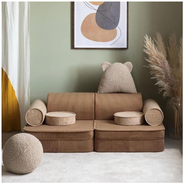 Canapé enfant modulable en velours côtelé Settee - Toffee