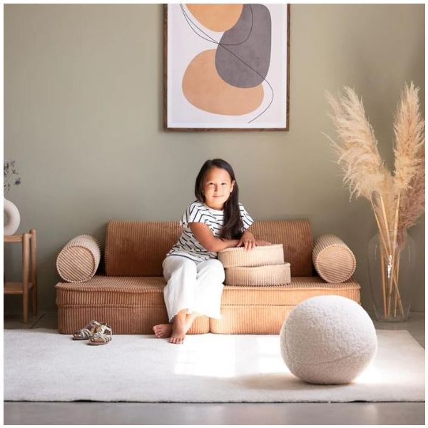 Canapé enfant modulable en velours côtelé Settee - Toffee