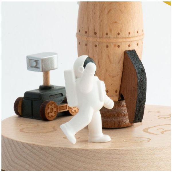 Boîte à musique en bois - Astronaute