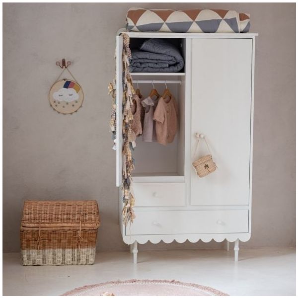 Babushka 2 Doors Wardrobe - White